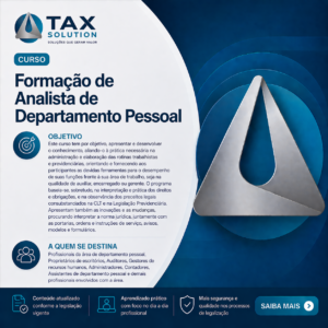 Formação de Analista de Departamento Pessoal