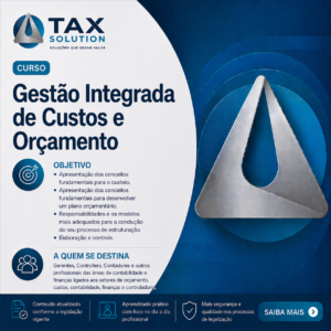 Gestão Integrada de Custos e Orçamento (On-Line – Ao Vivo)